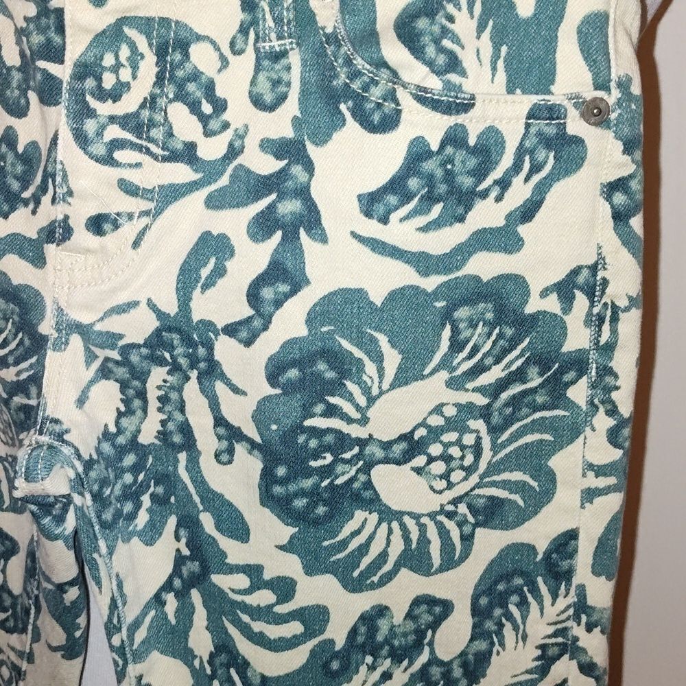 denim & supply ralph lauren jeans size 27 flower print zipper around ankle - Picture 2 of 8